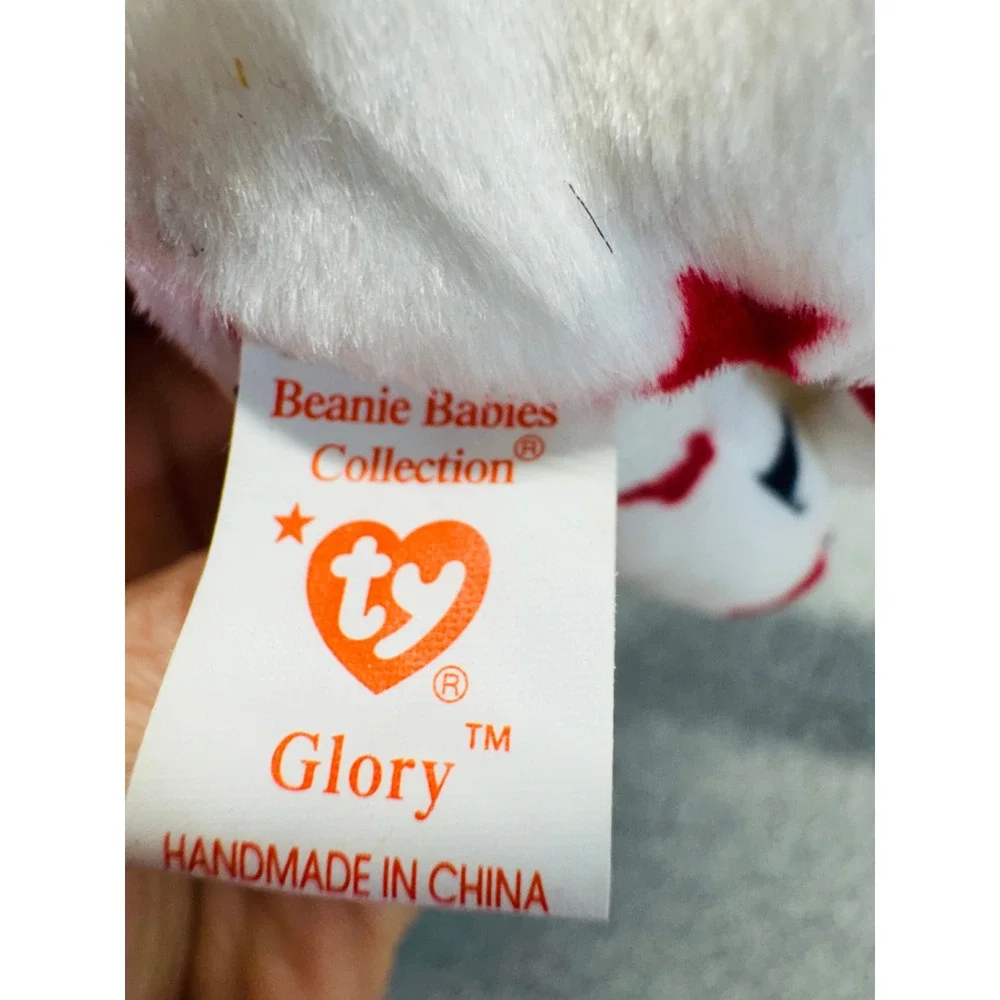 Ty Beanie Baby Glory‎ Bear July 4 1997 American Flag Patriotic Plush w/ Tag